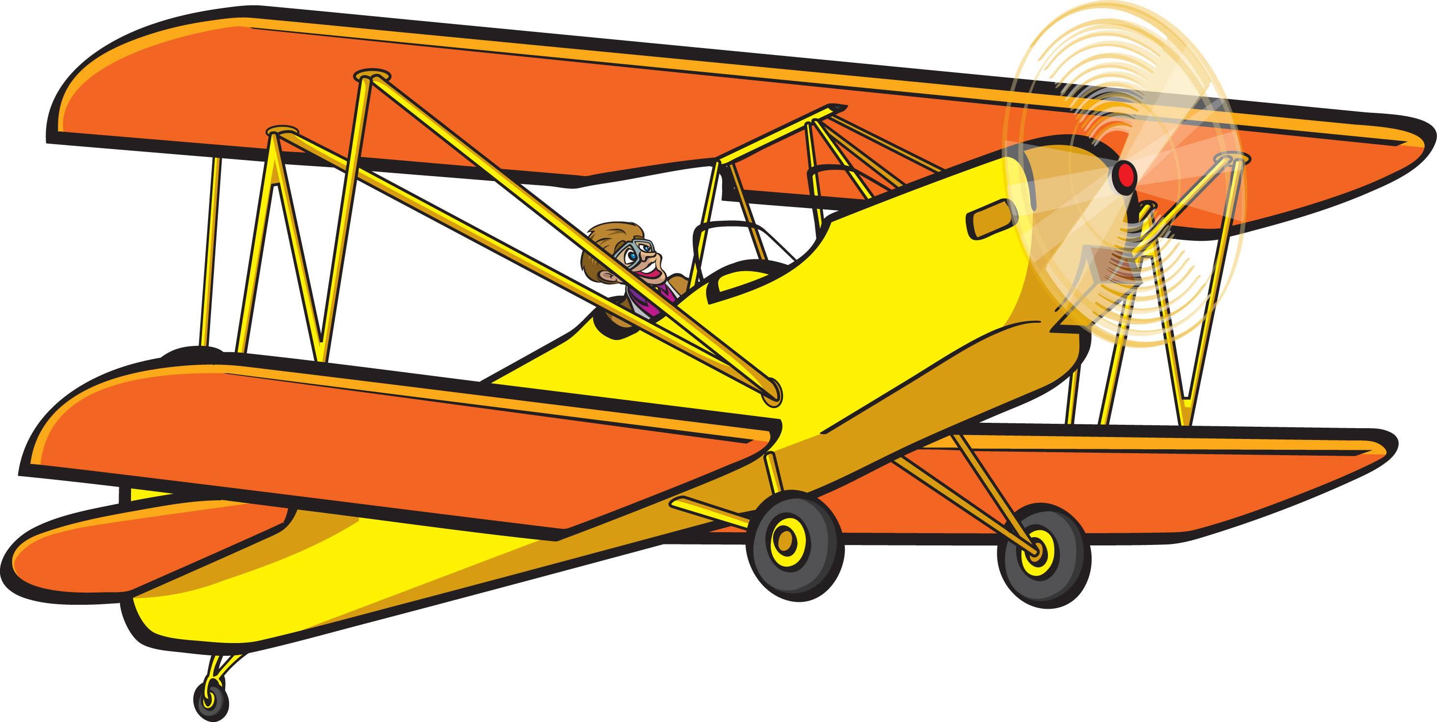 Biplane Clipart - Tumundografico
