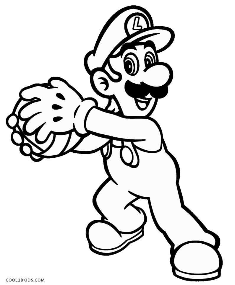 Printable Luigi Coloring Pages For Kids | Cool2bKids