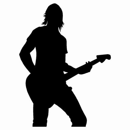 Rock Guitar Player Silhouette - ClipArt Best