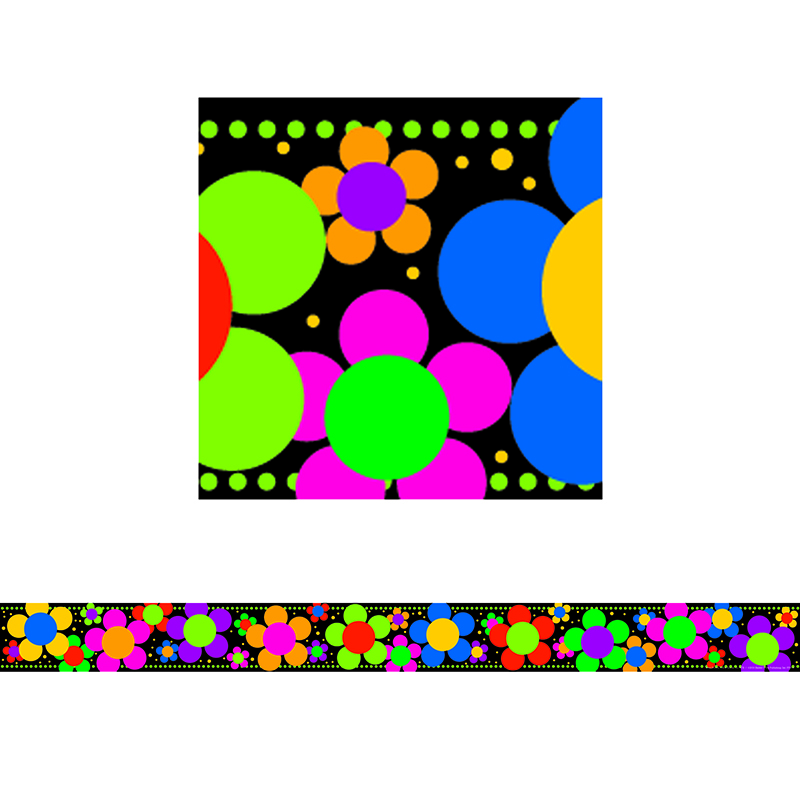 NEON FLOWER POWER BORDER | Year Round Classroom Bulletin Board ...