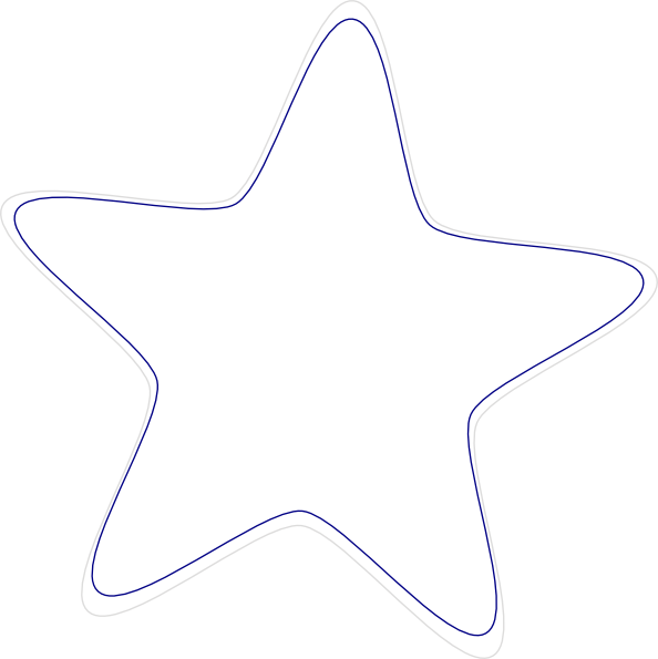 Star Cartoon Black And White Black Star Md Png
