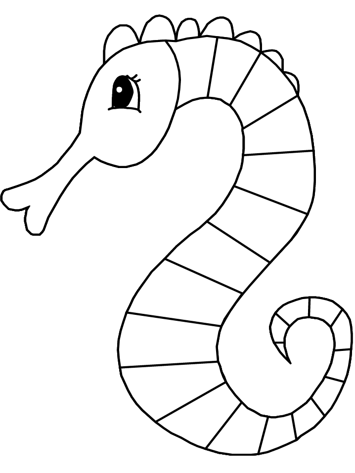 Seahorse Coloring Page - AZ Coloring Pages