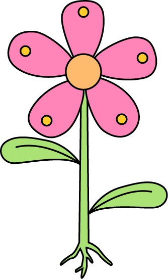 Free clipart pink flower garden