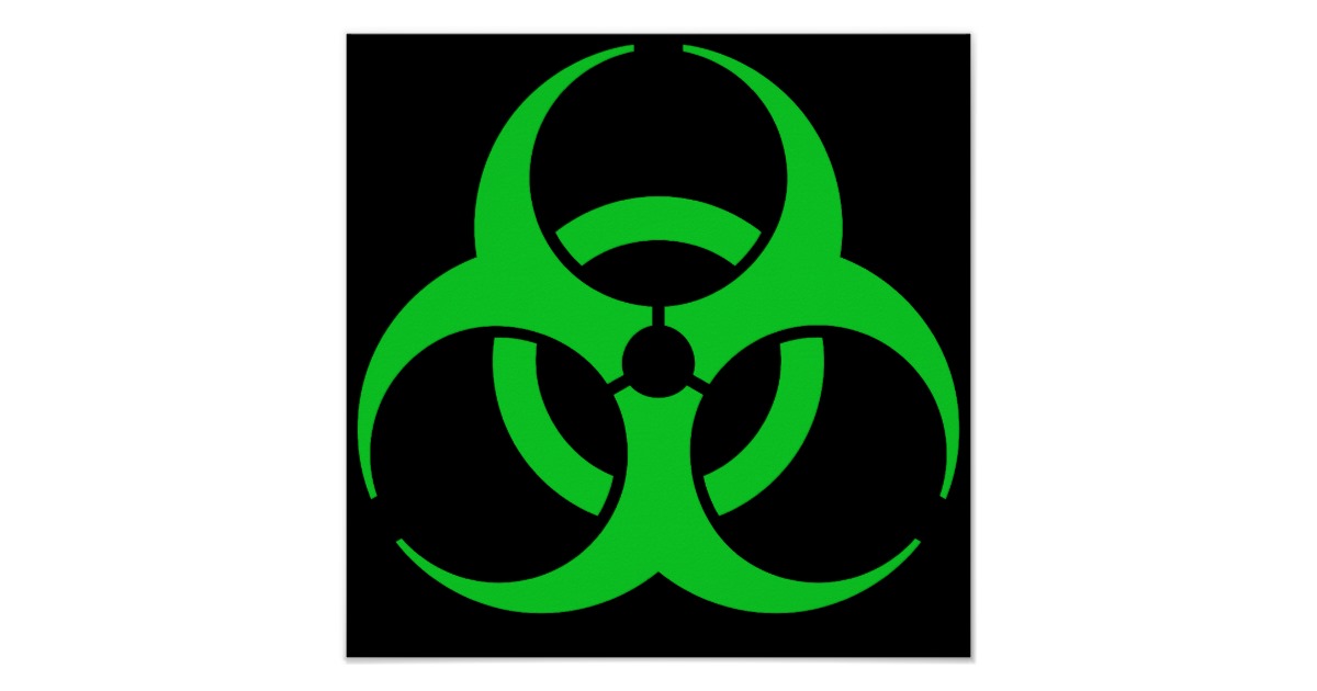 Green Biohazard Symbol Poster | Zazzle