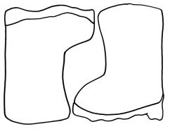 Best Photos of Printable Rain Boots Outline - Rain Boots Coloring ...