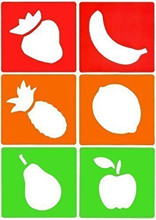 6 Piece Fruit Stencil Drawing Set: Amazon.co.uk: Toys & Games