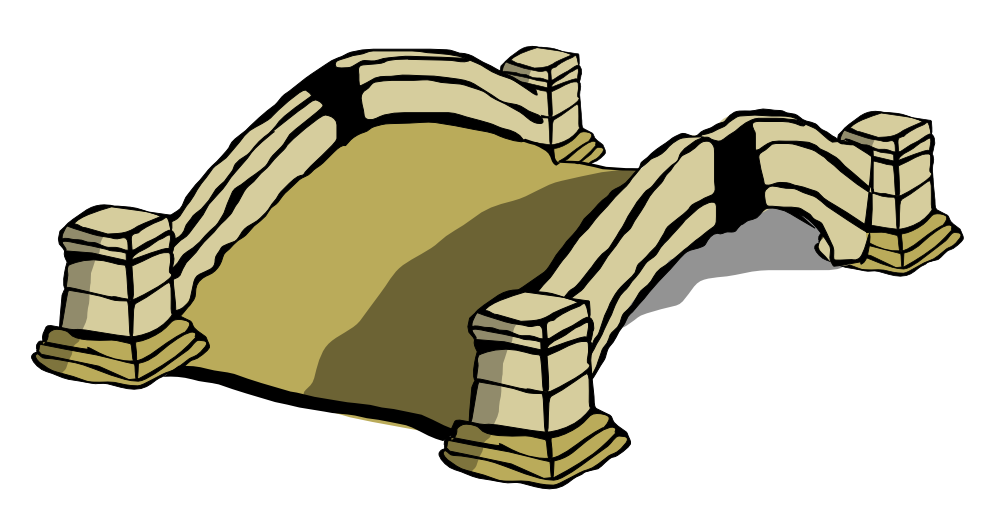 Clip Art Water With Bridge Clipart