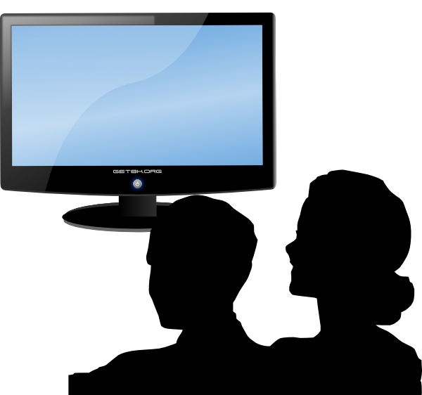 Watching Tv Clip Art - vector clip art online ...