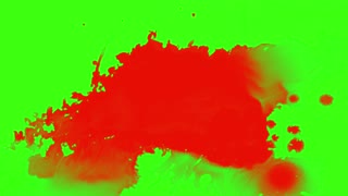 Blood Splatter on the Wall on a Green Screen Background Motion ...