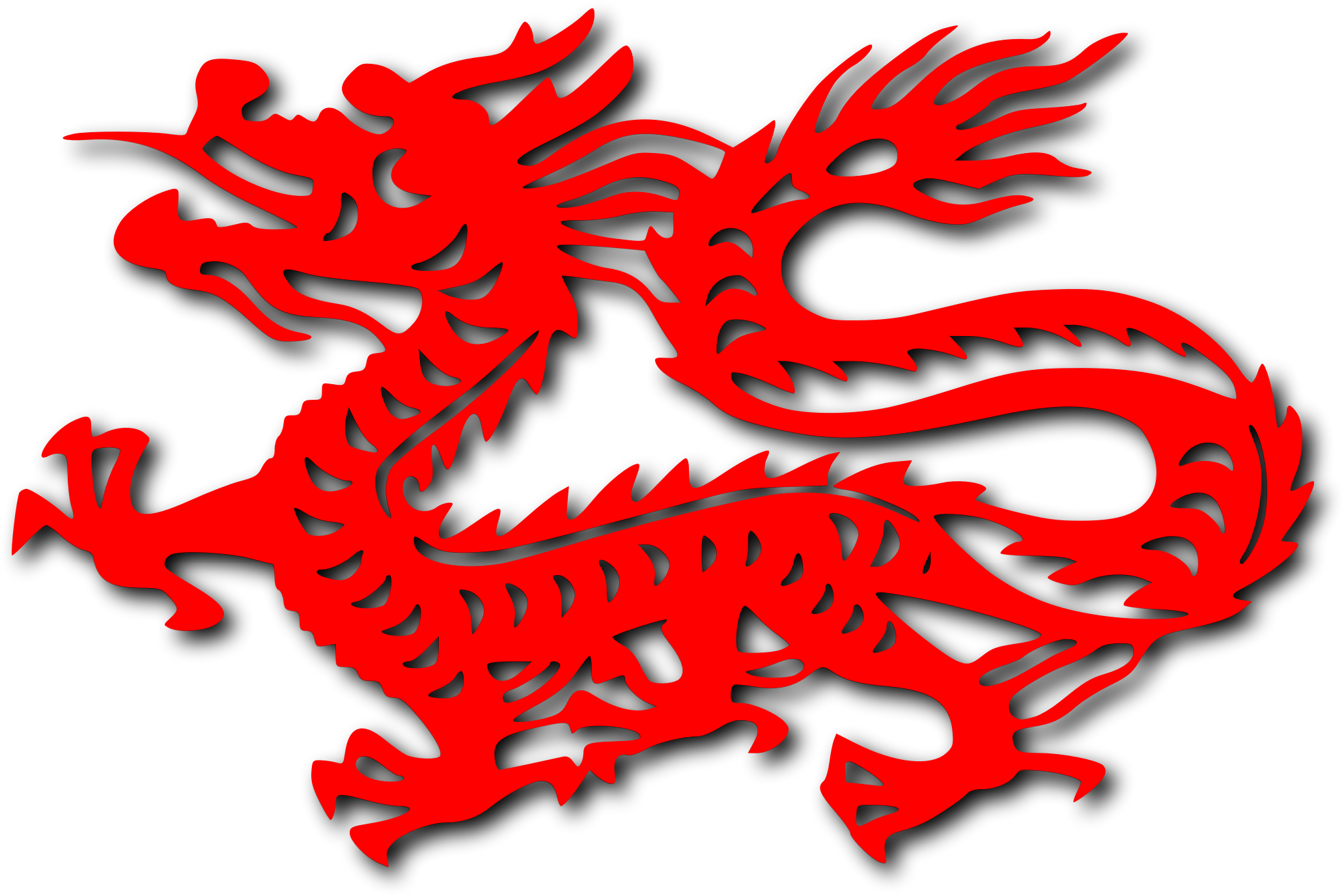 Red chinese dragon clipart