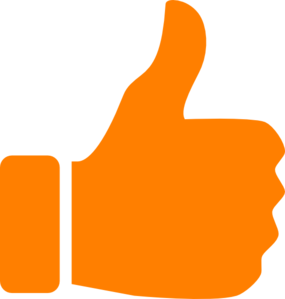 Orange Thumb Like Clip Art - vector clip art online ...