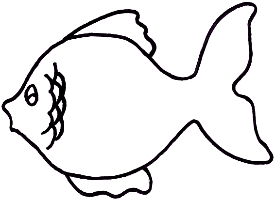 Goldfish Coloring Page Clipart
