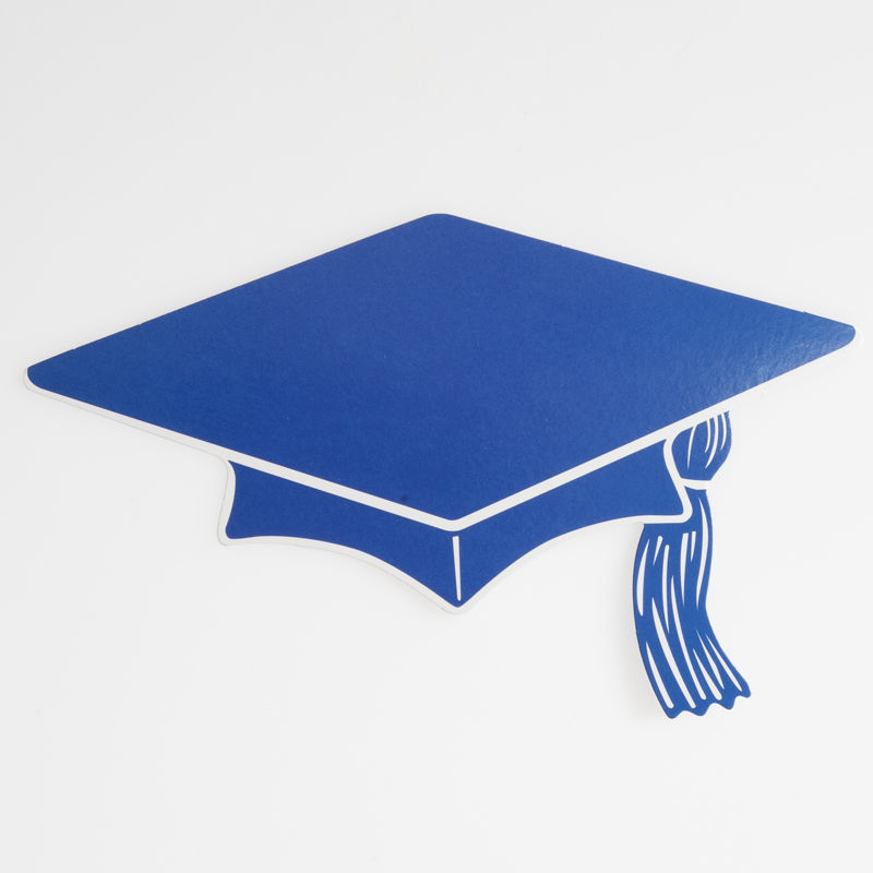 Blue Graduation Cap Tablerunner