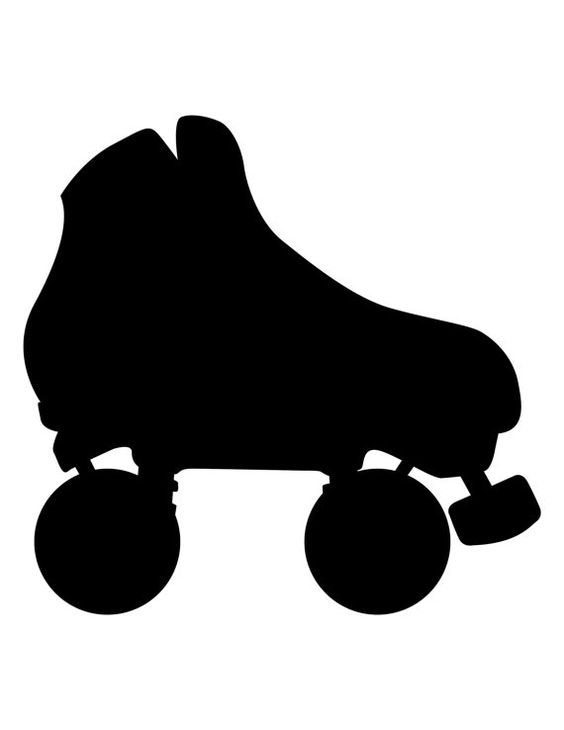 Roller skate silhouette clip art