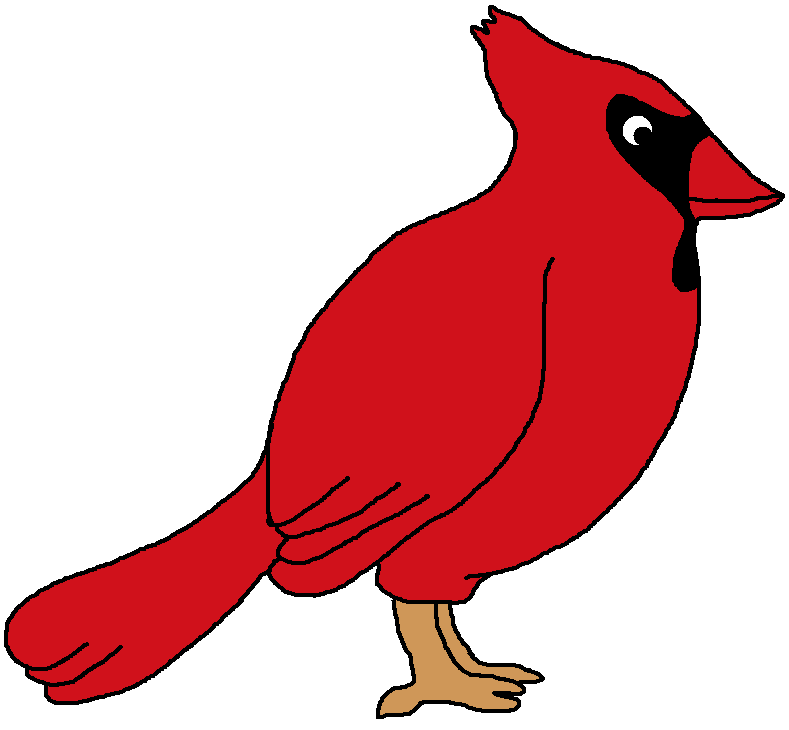 Red cardinal bird clip art