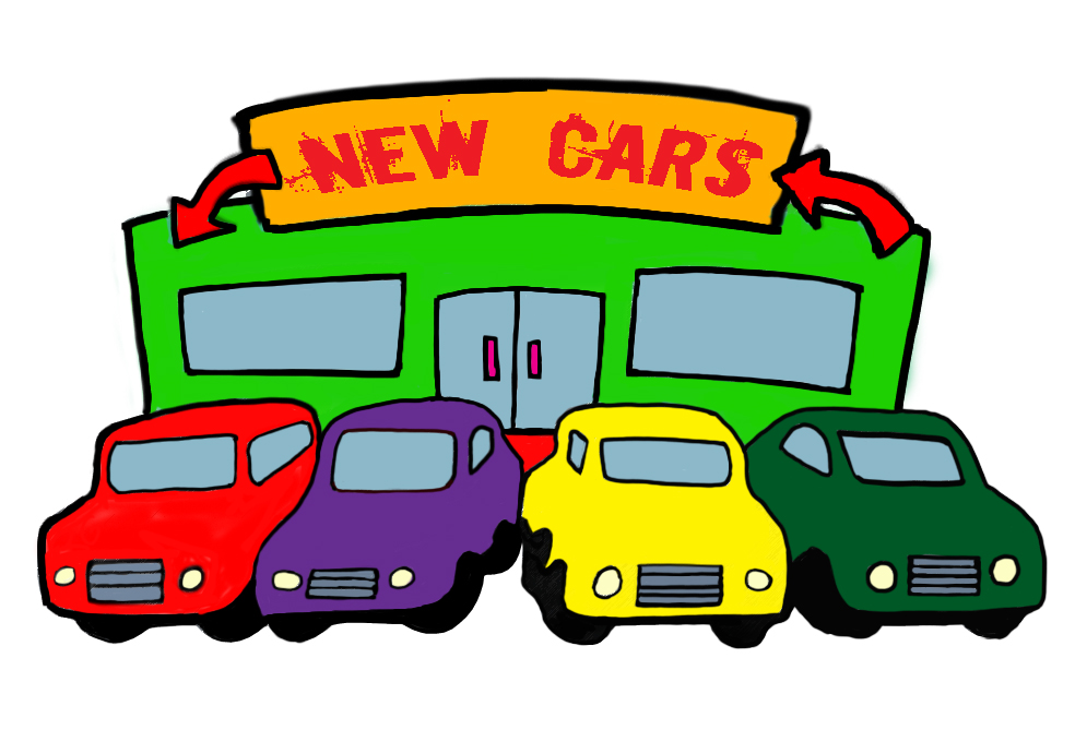 Cartoon car dealer clipart