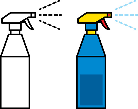 Spray Bottle White Background Clip Art, Vector Images ...