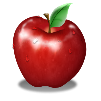 Red apple clipart