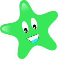 Happy face star clipart
