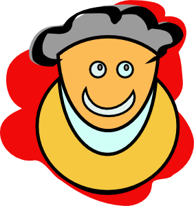 Smiling Man clip art Free Vector