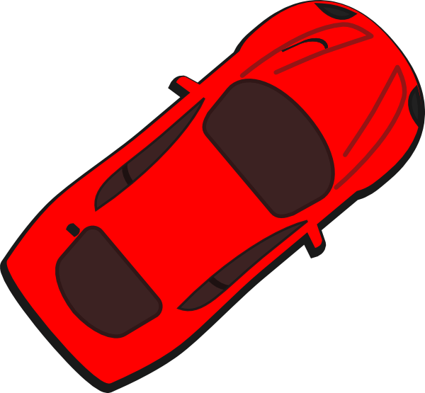 Red Car Top View Clipart