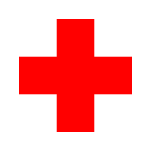 Red Cross and Red Crescent flags