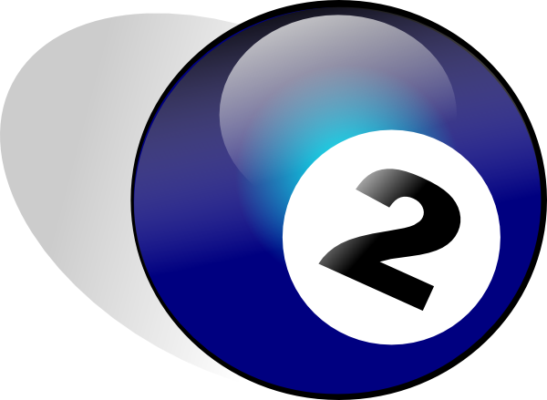 Ball Number 2 clip art Free Vector