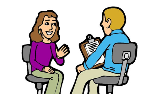 Job interviewer stress clipart