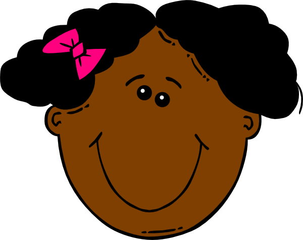 African American Baby Girl Clipart