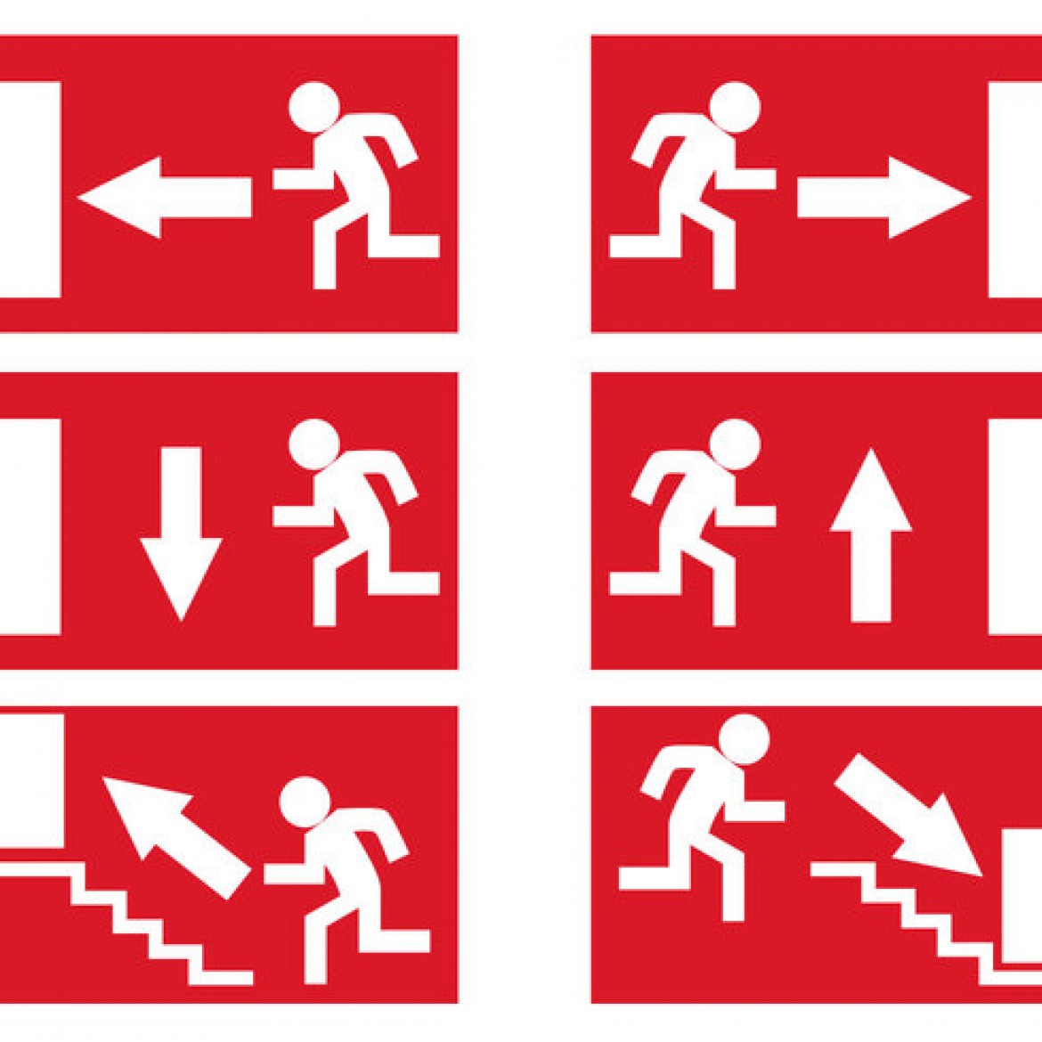 Free vector Free Emergency Exit Signs Vector #28834 | My Graphic Hunt