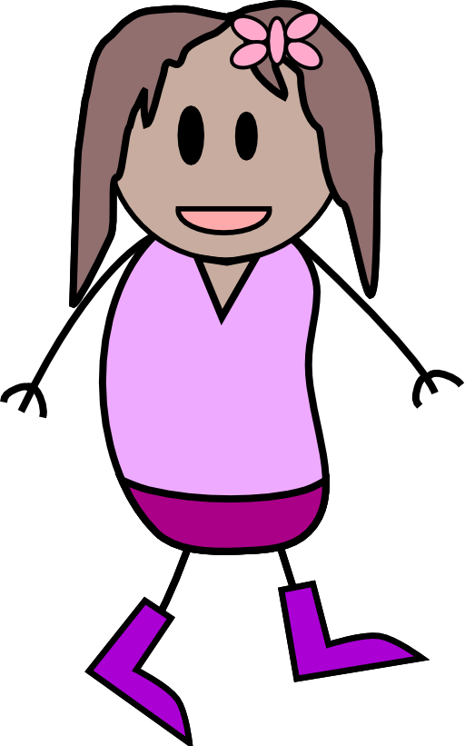 Girl stick figure clip art