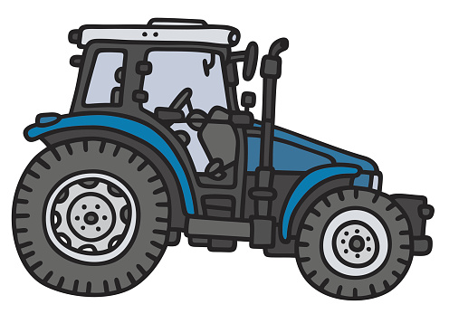 Towing Tractor Clip Art, Vector Images &amp; Illustrations