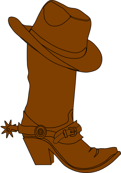 Cowboy Hat And Boot Clip Art - vector clip art online ...