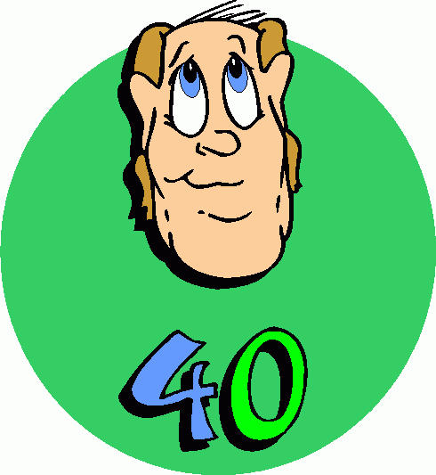 40 Birthday Clip Art