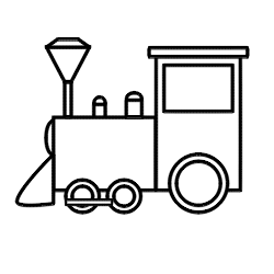 Drawing a cartoon train