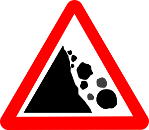 Falling Rocks clip art - vector clip art online, royalty free ...