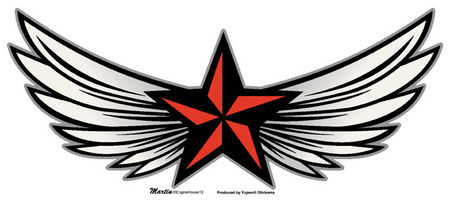 Flying Nautical Star Sticker