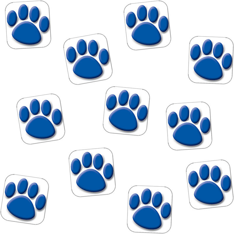 Blue Paw Prints Stickers