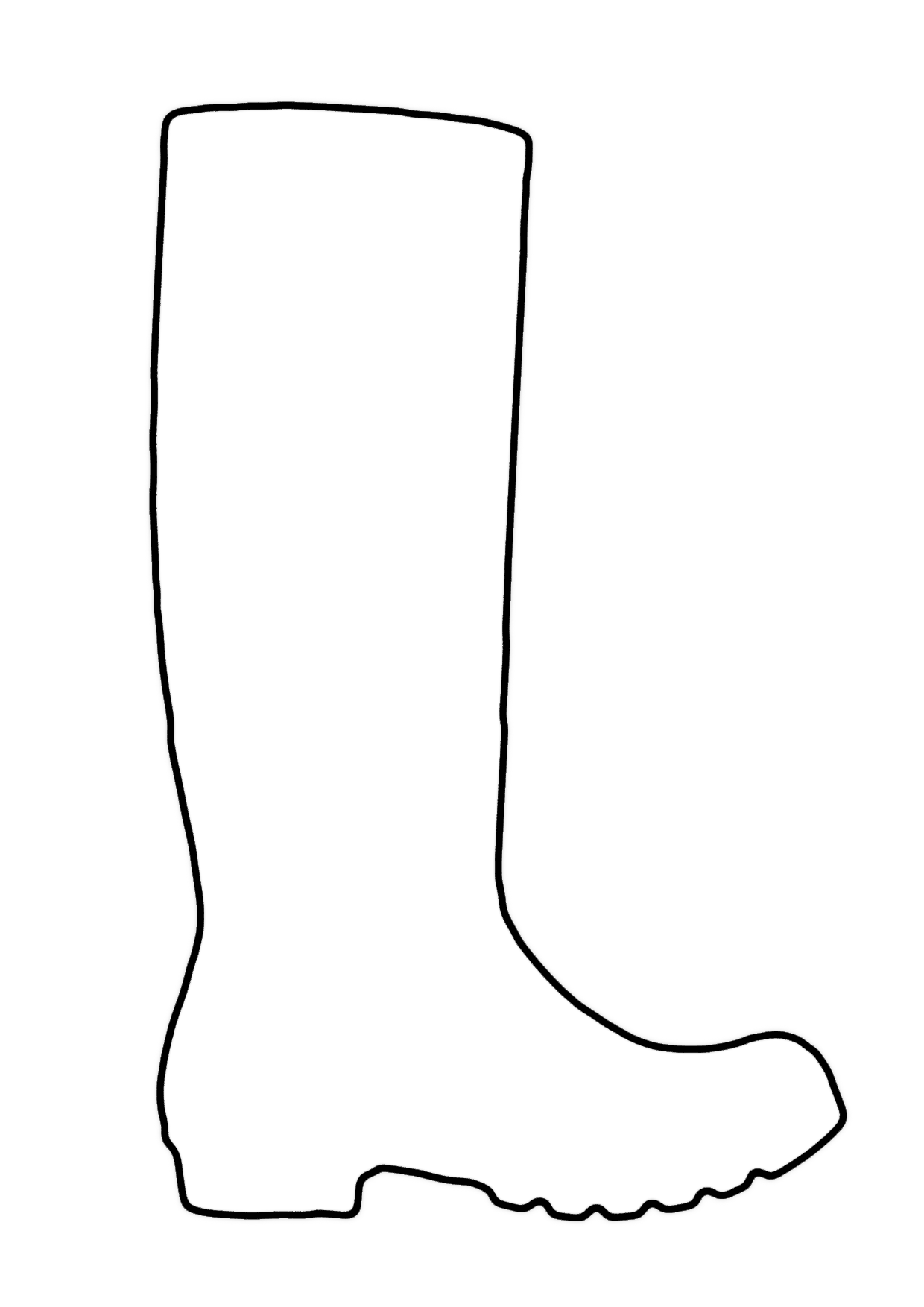 The Boot Kidz | Outline of Wellington Boot/Stencil for colouring-
