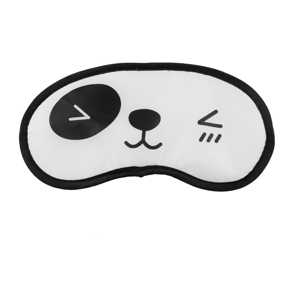 Black White Cartoon Panda Print Travel Sleeping Eye Shade Cover