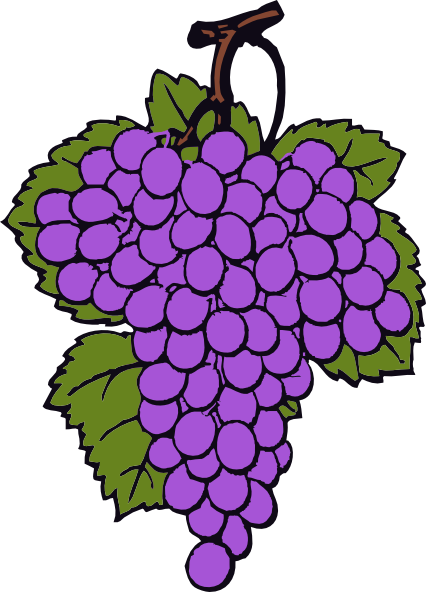 Grape Cluster clip art Free Vector