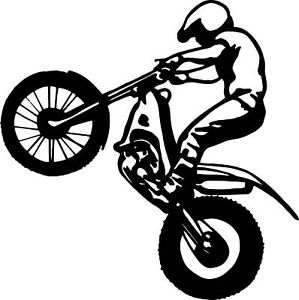 Dirt Bike Motocross Window Wall Decal Vinyl Car Sticker Any Color ...