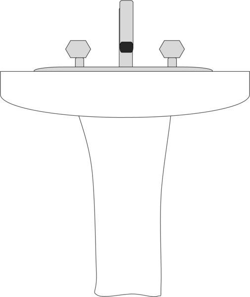 Bathroom Sink With The Water Running Royalty Free Clip Art Home ...