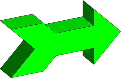 Free Stock Photos | Illustration Of A Green 3d Right Facing Arrow ...