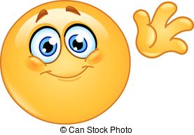 Hand waving goodbye clipart