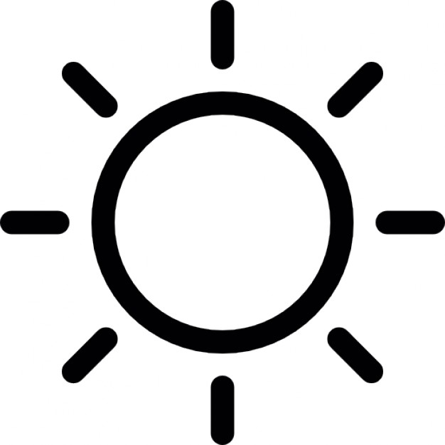 Sun outline Icons | Free Download