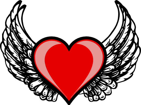 Heart With Wings Clipart
