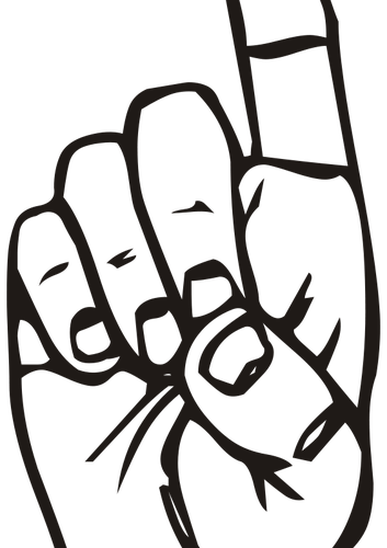 1761 vintage pointing finger clip art | Public domain vectors