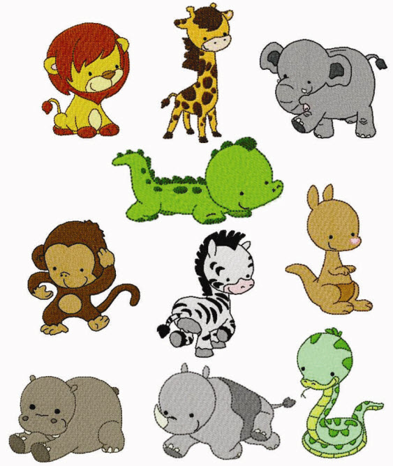 Cute Zoo Animals Clipart