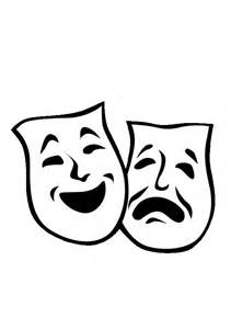 Drama Masks Black And White Clipart 10709 | RAMWEB